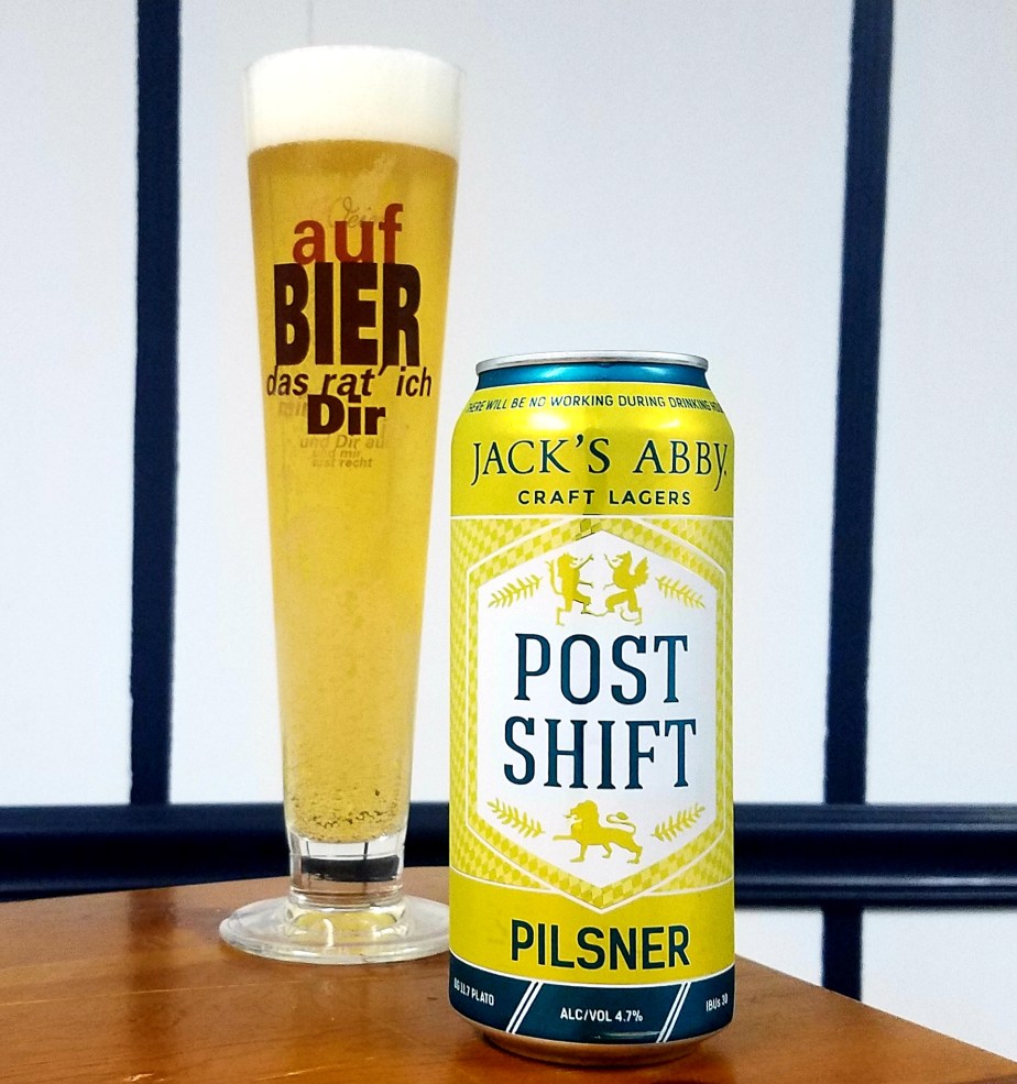 Beer Review Jack’s Abby Craft Lagers Post Shift Pilsner The Tap Takeover